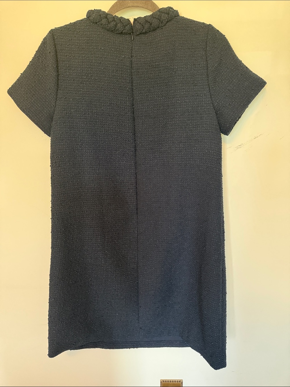 Tuckernuck Jackie Navy Braided-Trim Short Sleeve Shift Dress -small - Picture 3 of 6